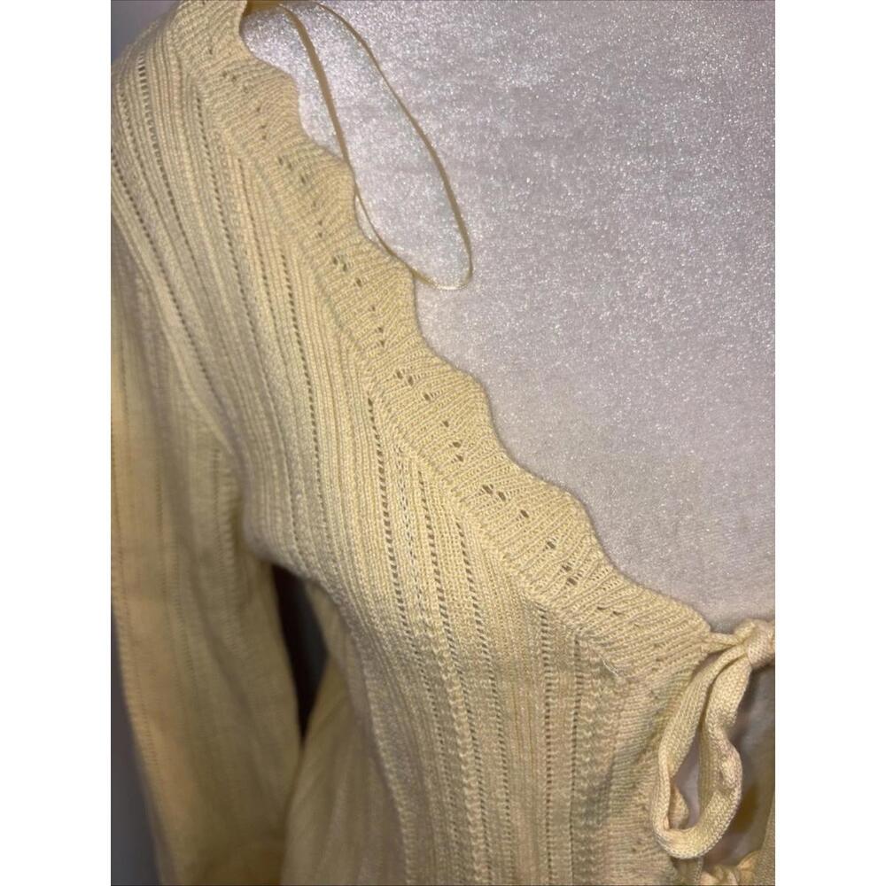Hippie Rose Sweater & Skirt Set Tie Front Rib Knit Small New - Picture 9 of 17